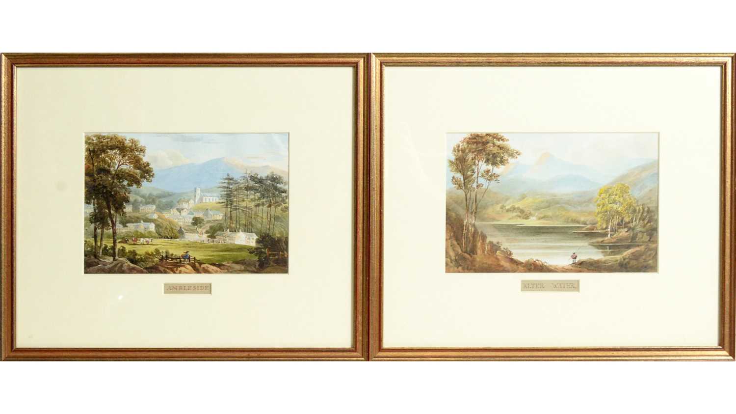 Lot 857 - In the manner of Harriet Beresford - Ambleside and Elter Water | watercolour