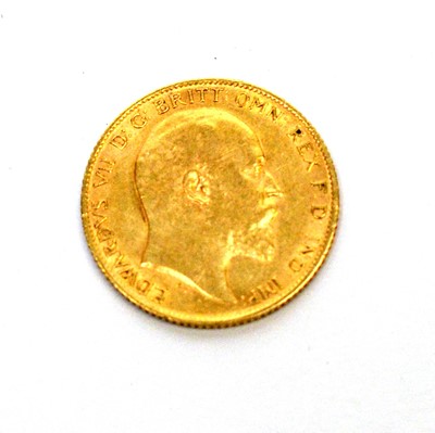 Lot 160 - An Edward VII gold half sovereign, 1907.