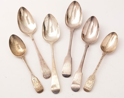 Lot 140 - Silver table and dessert spoons