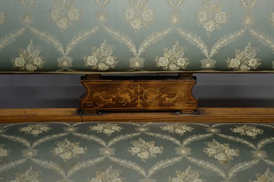 Lot 28 - A late Victorian inlaid rosewood salon settee