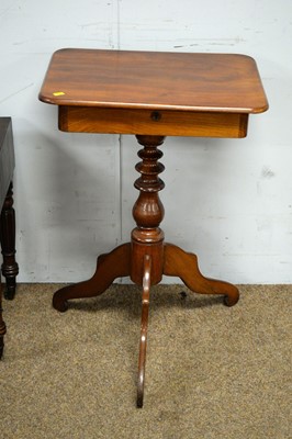 Lot 30 - A George IV mahogany breakfront small chest; and a Victorian work table.