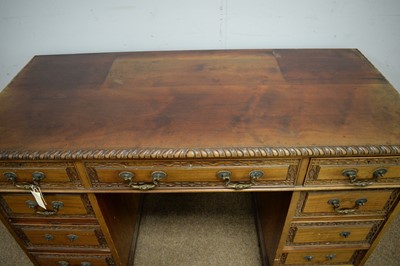 Lot 69 - A late Victorian carved mahogany desk