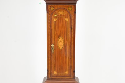 Lot 1210 - William Bell, North Shields: a handsome inlaid mahogany longcase clock.