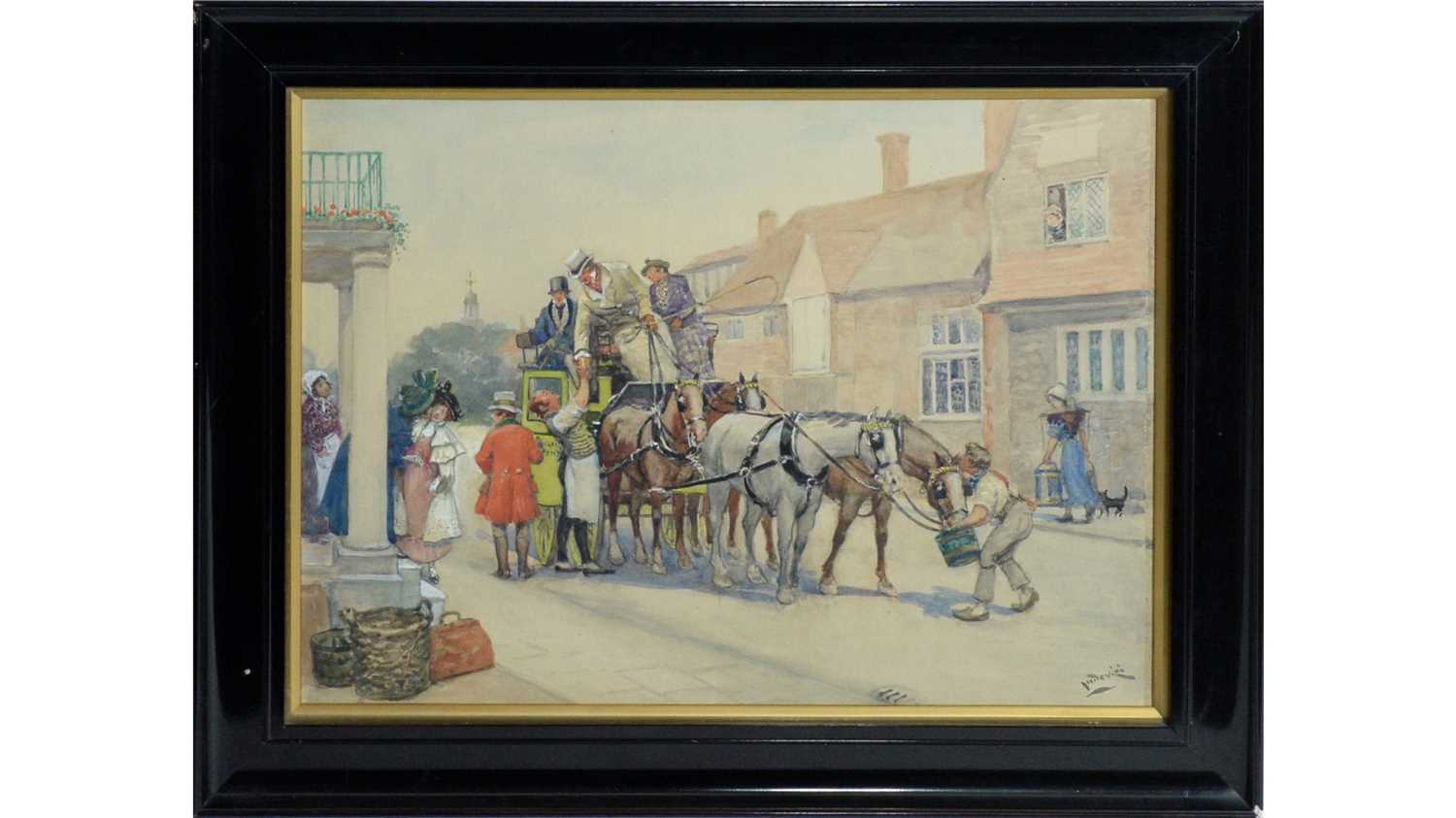 Lot 793 - 19th Century British School - The Departure of the Coach | watercolour