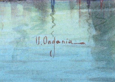 Lot 26 - Umberto Ongania - Luminous Venetian View | watercolour