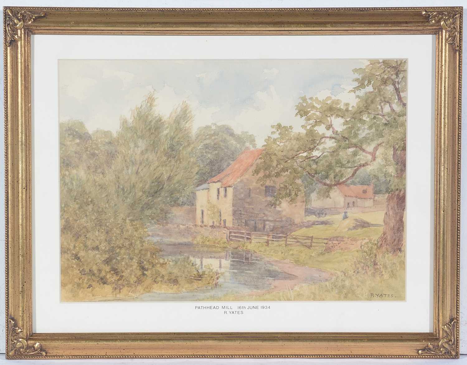 Lot 80 - R. Yates - Path Head Mill Newcastle, 1934 | watercolour