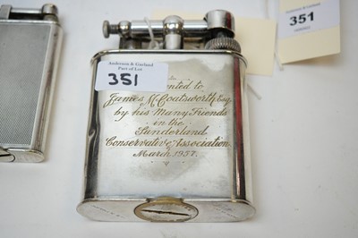 Lot 351 - A selection of lighters; and a crumb scoop.