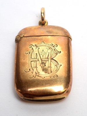 Lot 119 - A Victorian gold vesta case