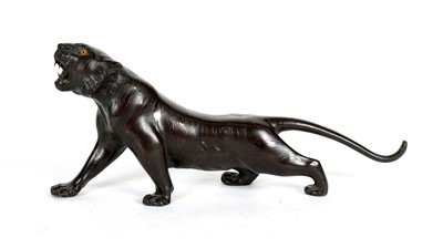 Lot 1225 - A 20th Century Japanese bronze tiger