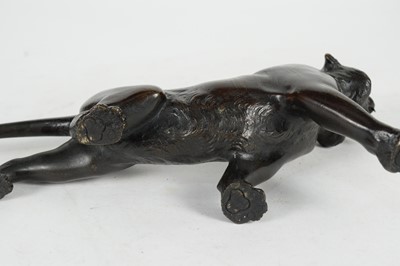 Lot 1225 - A 20th Century Japanese bronze tiger