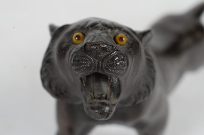 Lot 1225 - A 20th Century Japanese bronze tiger