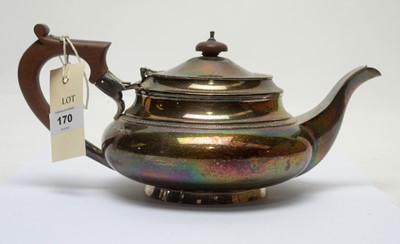 Lot 170 - A silver teapot, by Walker & Hall