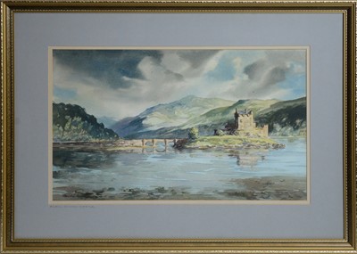 Lot 65 - Ronald Moore - Eilean Donan Castle | watercolour