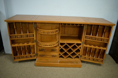 Lot 60 - Thai carved hardwood drinks cabinet