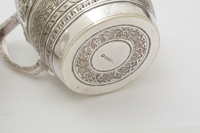 Lot 549 - A late Victorian four piece plated tea service, by Kerr & Phillips
