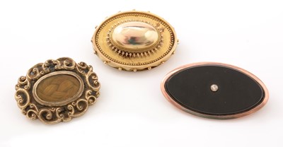 Lot 178 - Three Victorian Mourning brooches