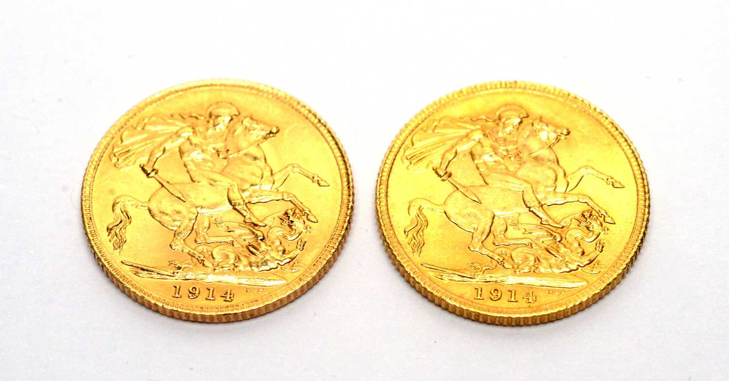 Lot 177 - Two George V gold sovereigns