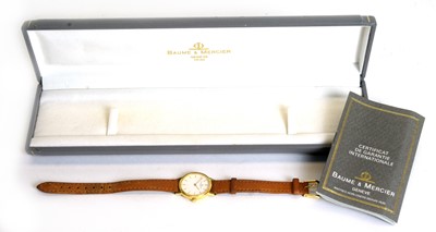 Lot 520 - Baume & Mercier: an 18ct yellow gold cased lady's wristwatch