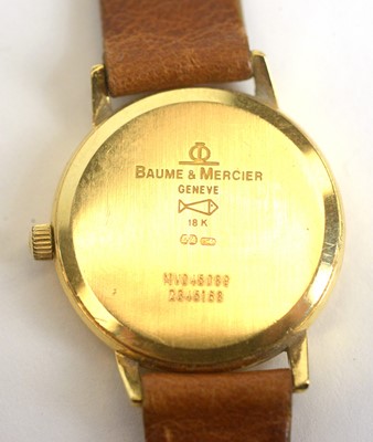 Lot 520 - Baume & Mercier: an 18ct yellow gold cased lady's wristwatch