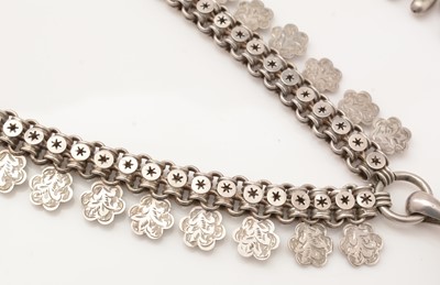 Lot 190 - Two Victorian silver necklaces.