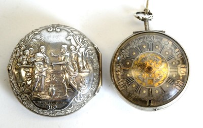 Lot 521 - John Wilter, London: a George III silver pair cased pocket watch
