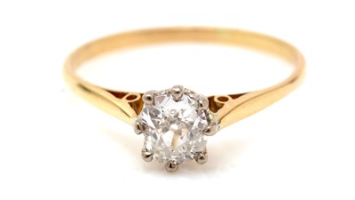 Lot 436 - A single stone diamond ring