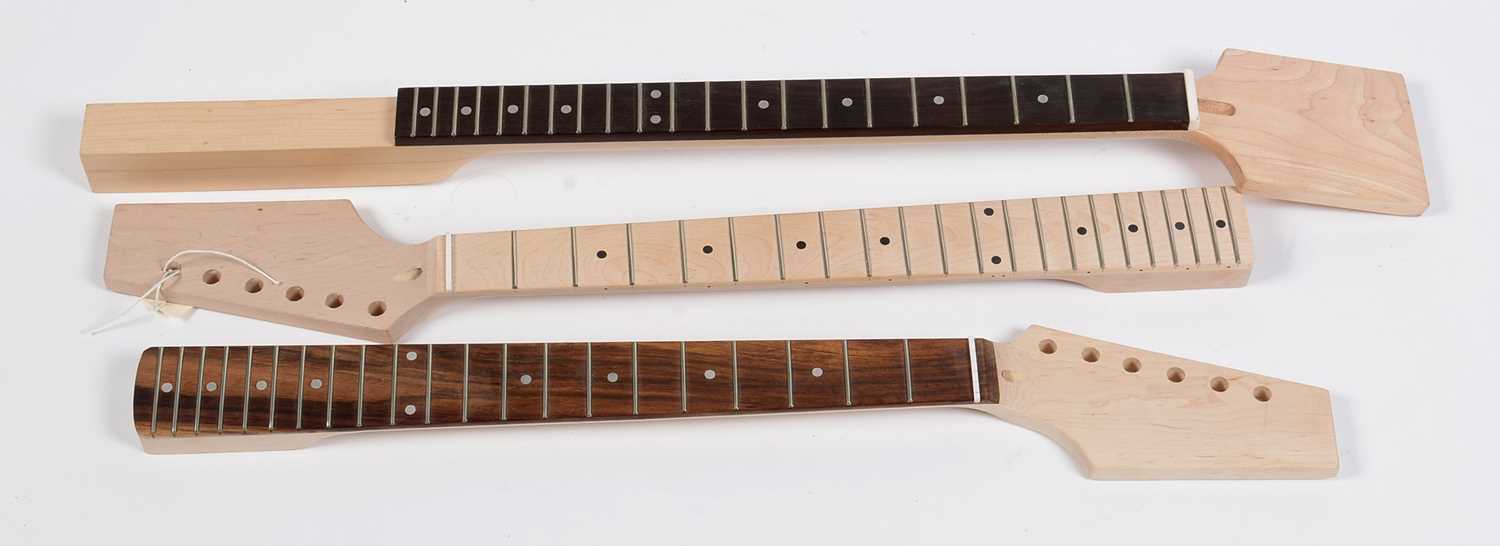 Lot 96 - Two guitar necks and a mandola neck