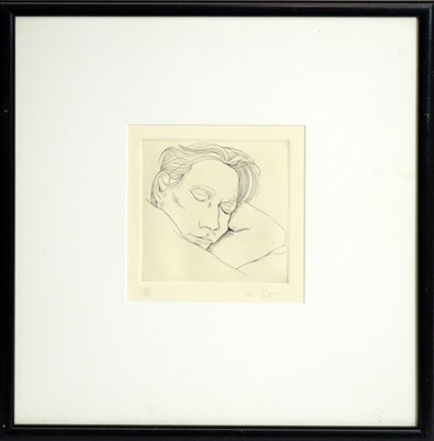 Lot 493 - Chris Daunt - Sleep | wood engraving