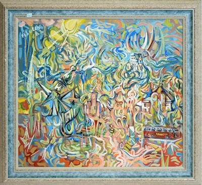 Lot 729 - Antoni Sulek - Cityscape in a Colour Rhapsody | oil