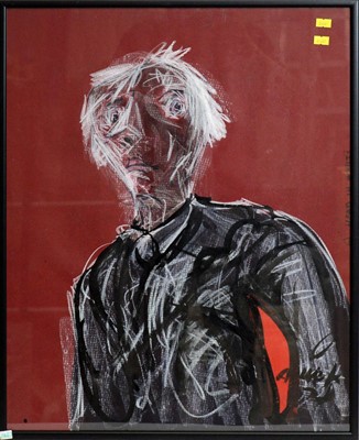 Lot 732 - Antoni Sulek - Self Portrait | mixed media