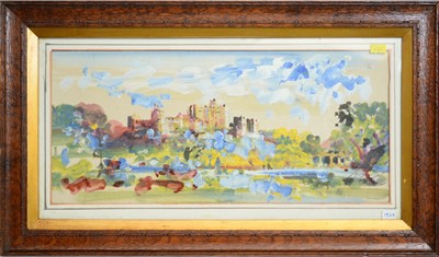 Lot 735 - Antoni Sulek - Alnwick Castle | gouache