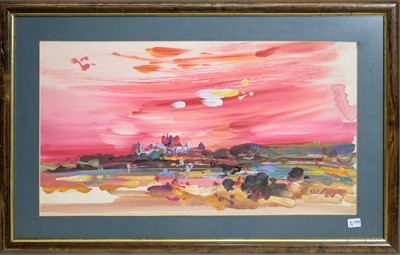 Lot 736 - Antoni Sulek - Bamburgh Castle | gouache