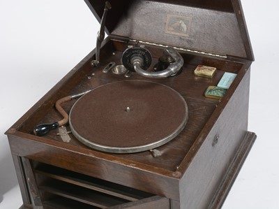 Lot 130 - Edison Home Phonograph and a HMV wind up Gramophone