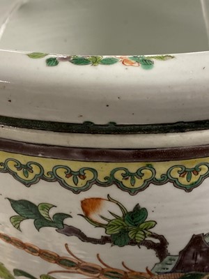 Lot 351 - A Chinese ceramic planter on stand.