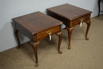 Lot 63 - Drexel: a pair of 'Vintage Cherry' side/bedside tables