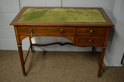 Lot 59 - An Edwardian mahogany and satinwood banded writing desk