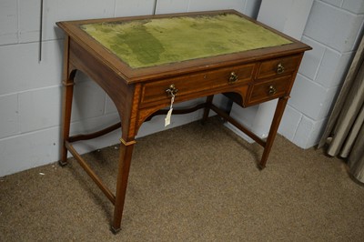 Lot 59 - An Edwardian mahogany and satinwood banded writing desk
