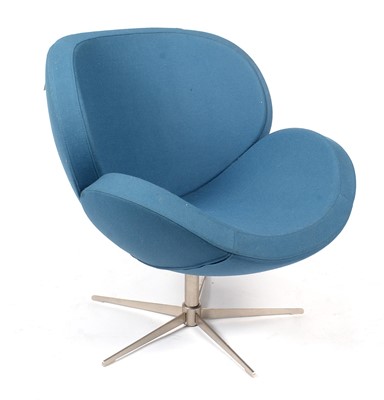 Lot 326 - BoConcept 'Shelly' armchair in teal blue upholstery