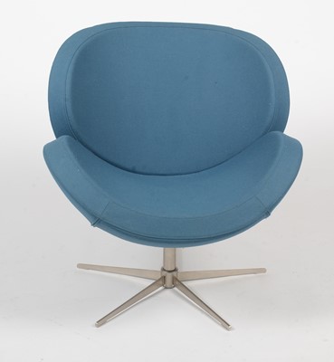 Lot 326 - BoConcept 'Shelly' armchair in teal blue upholstery