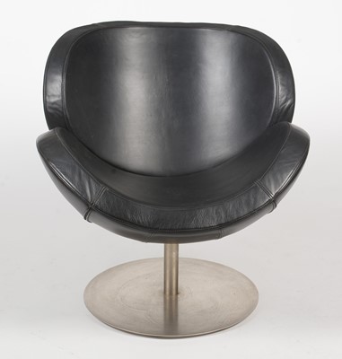 Lot 1 - BoConcept 'Shelly' armchair in black leather upholstery
