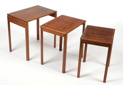 Lot 372 - A.H. McIntosh & Co, Ltd, of Kirkcaldy: a nest of three teak occasional tables