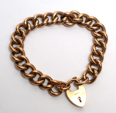 Lot 115 - A 9ct yellow gold curb link bracelet