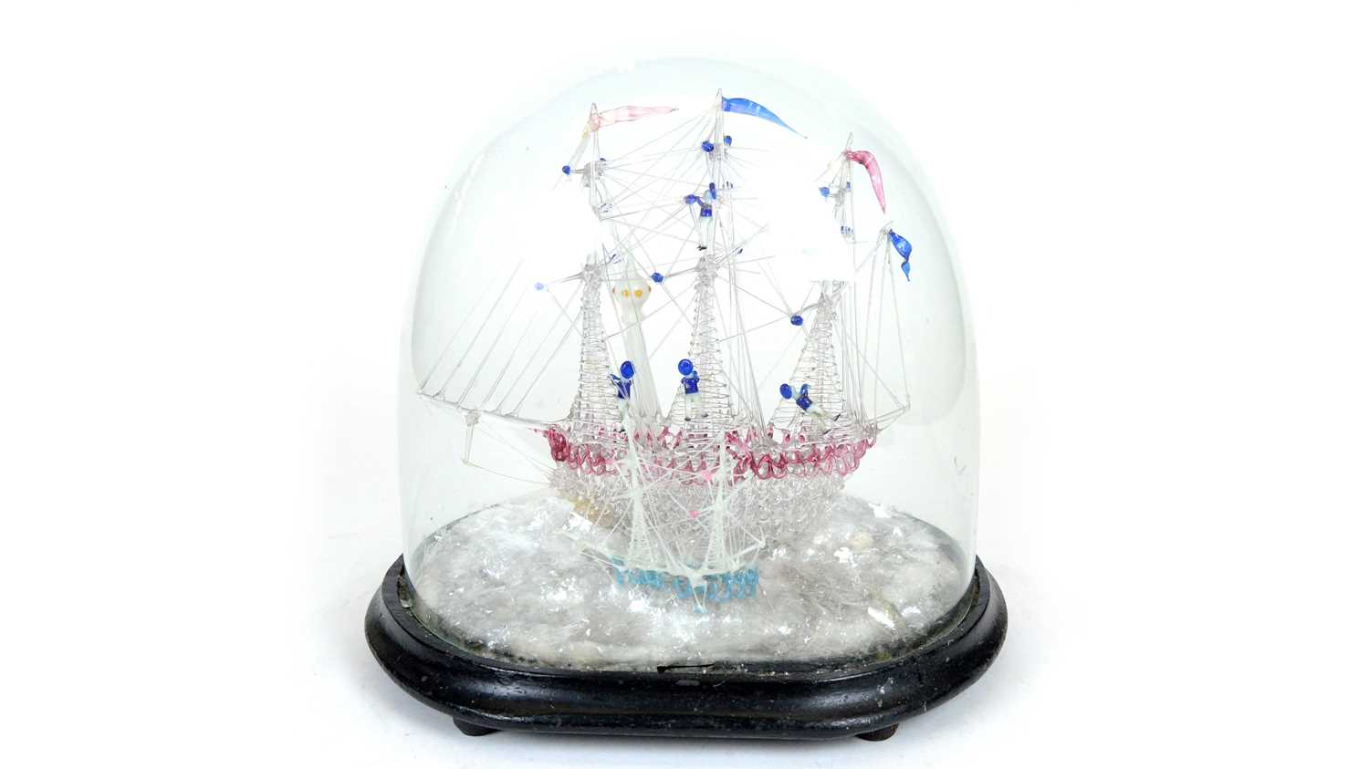 Lot 759 - Late 19th Century spun glass frigger