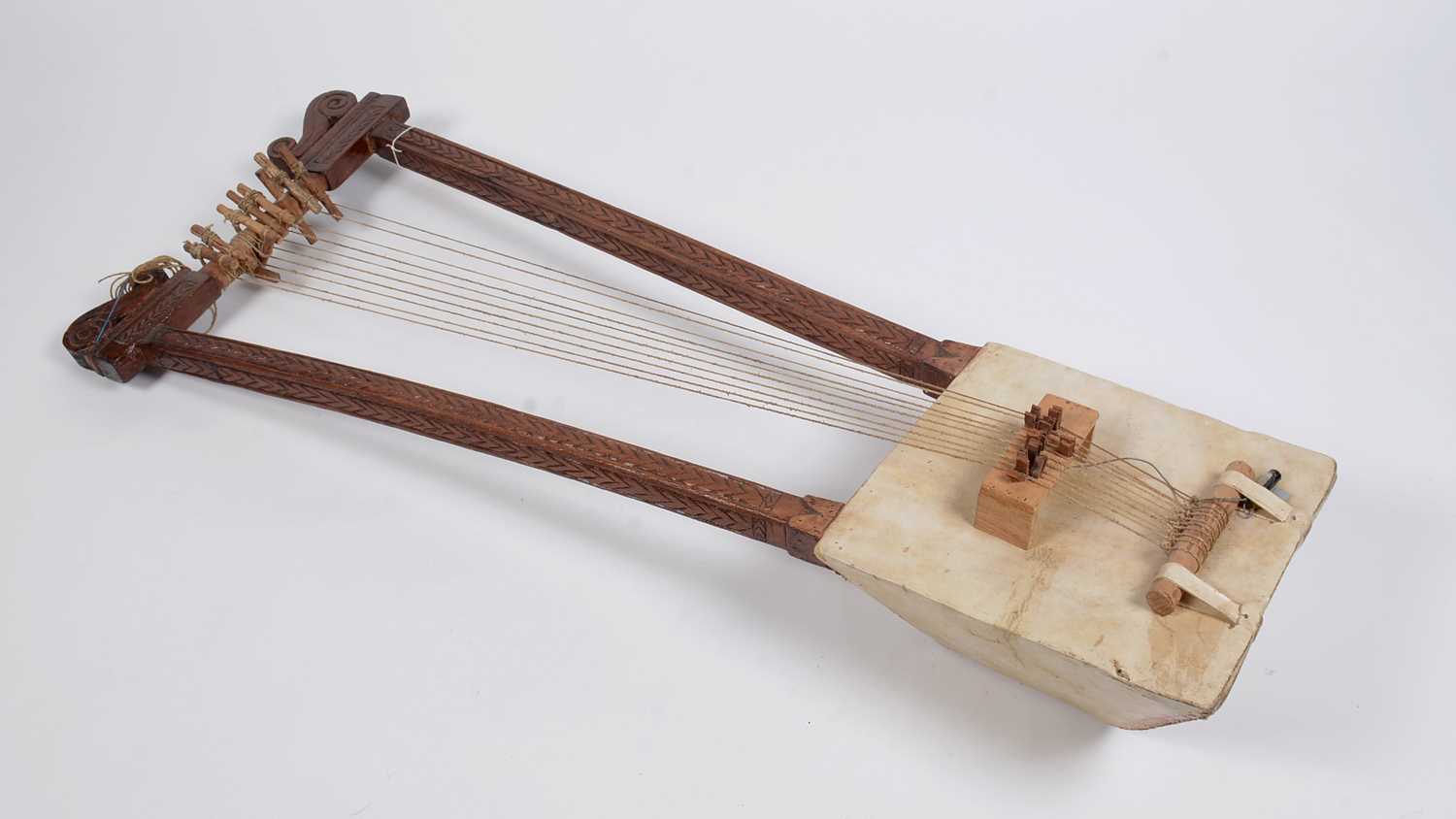 Lot 24 - Begena Ethiopian lyre harp