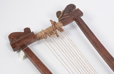 Lot 24 - Begena Ethiopian lyre harp