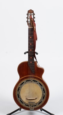 Lot 106 - Salvatore D'Angelo banjo resonator guitar.