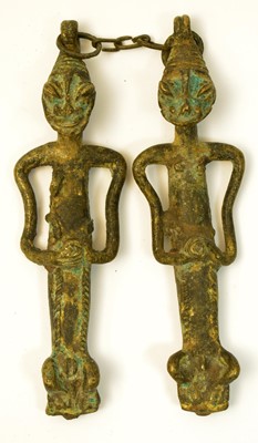 Lot 480 - A pair of Edan Oshugbo staffs/rods