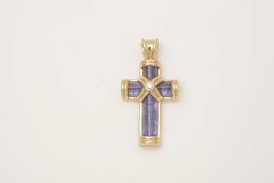 Lot 449 - Theo Fennell: an amethyst and diamond crucifix pendant