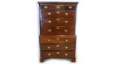 Lot 1339 - A George III mahogany chest-on-chest.