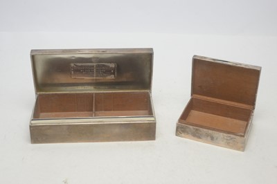 Lot 129 - Two silver counted cigarette boxes